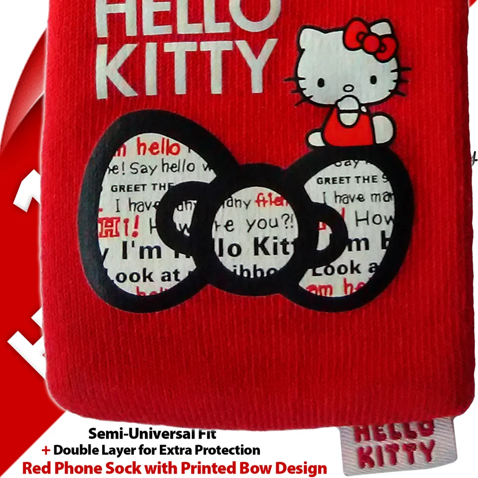 Hello Kitty Double Layer Sock for Mobile /Small Smart Phone MP3 Case Pouch Cover - Image 4 of 4