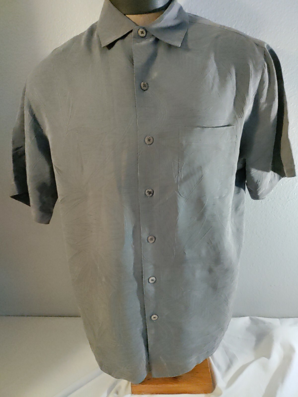 Men Caribbean solid gray modal polyester short sl… - image 11