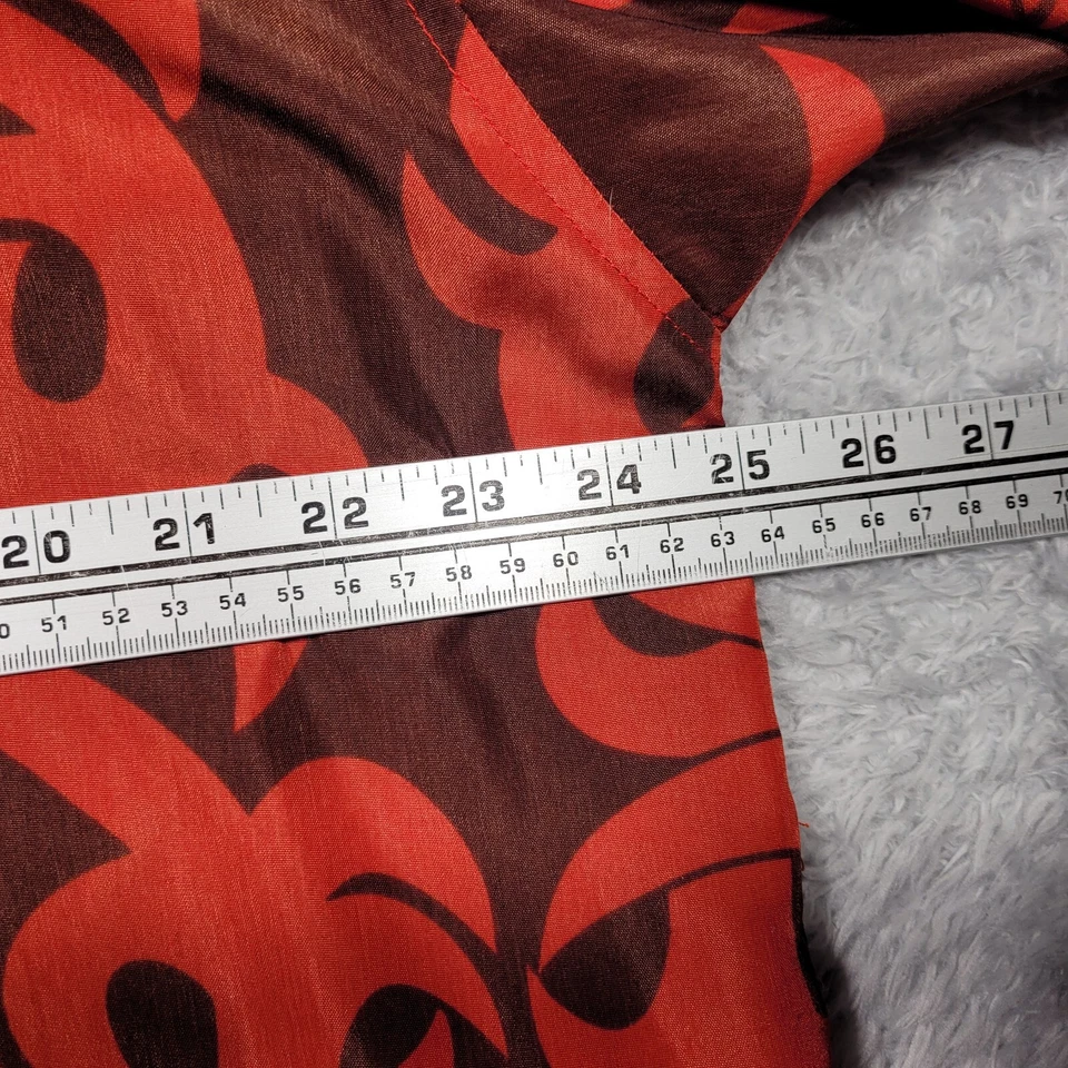 Sun & Moon Shirt Mens Large Red Flaming Skulls Button Up Short Sleeve Las Vegas - Image 4 of 4