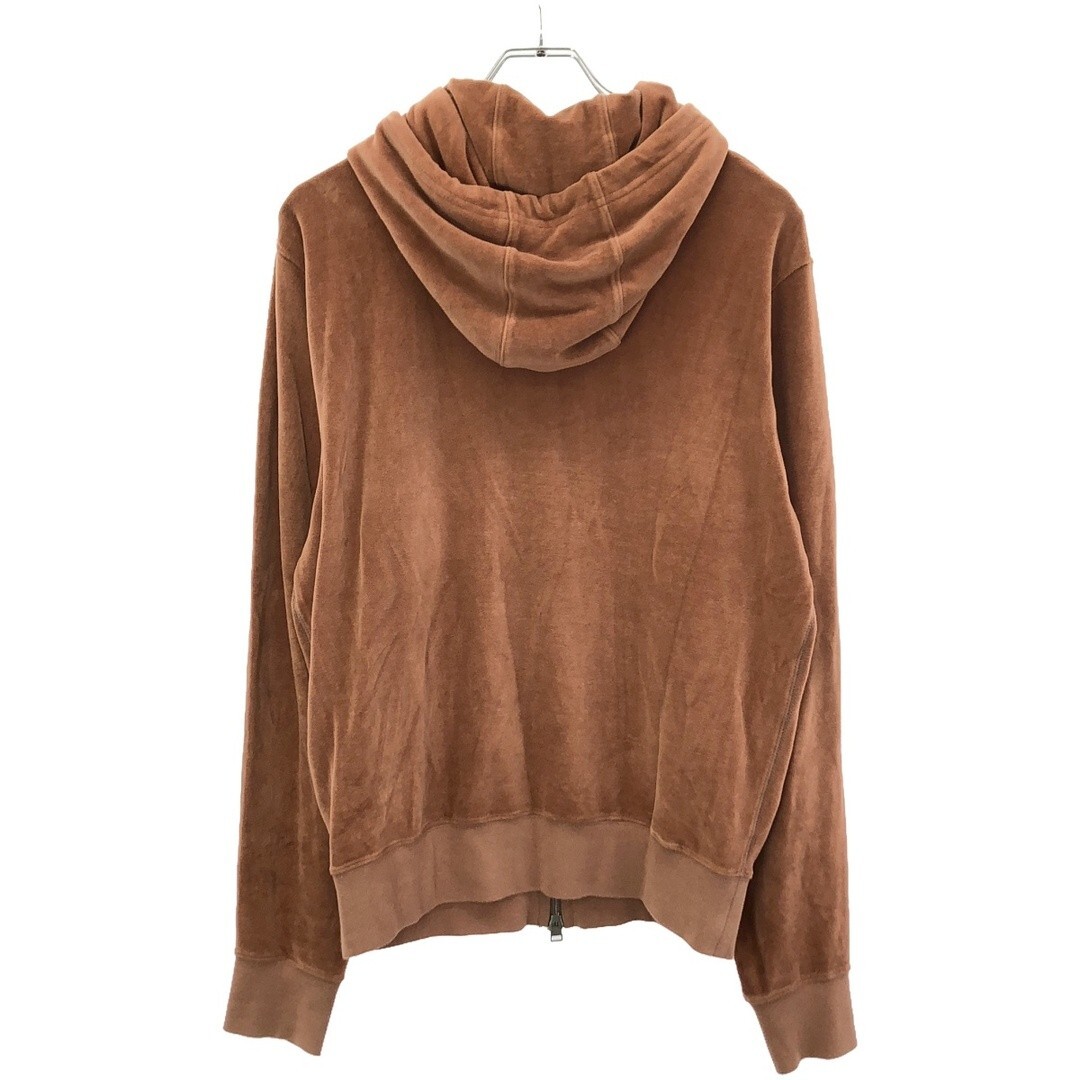 TOM FORD Velvet Zip Up Hoodie BS249 TFJ944 Orange Brown S