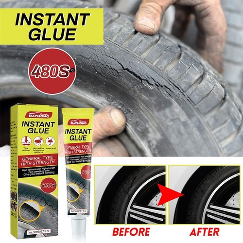 Strong Rubber Black Tyre Puncture Repair Glue.For Car Automotive Vehicle BEST - Picture 3 of 18