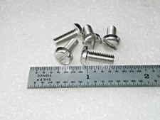 10-32 X 1/2" SCREW PAN HEAD SLOT STAINLESS STEEL RACK SCREW - 100 pcs