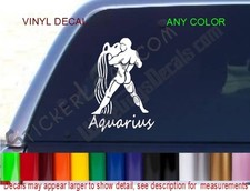 Aquarius Decal Zodiac STICKER ANY COLOR Astrology car truck decals stickers NEW