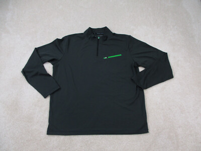 WYLD1 Sweater Mens Large Green Pullover Quarter Zip Performance Technical Adult