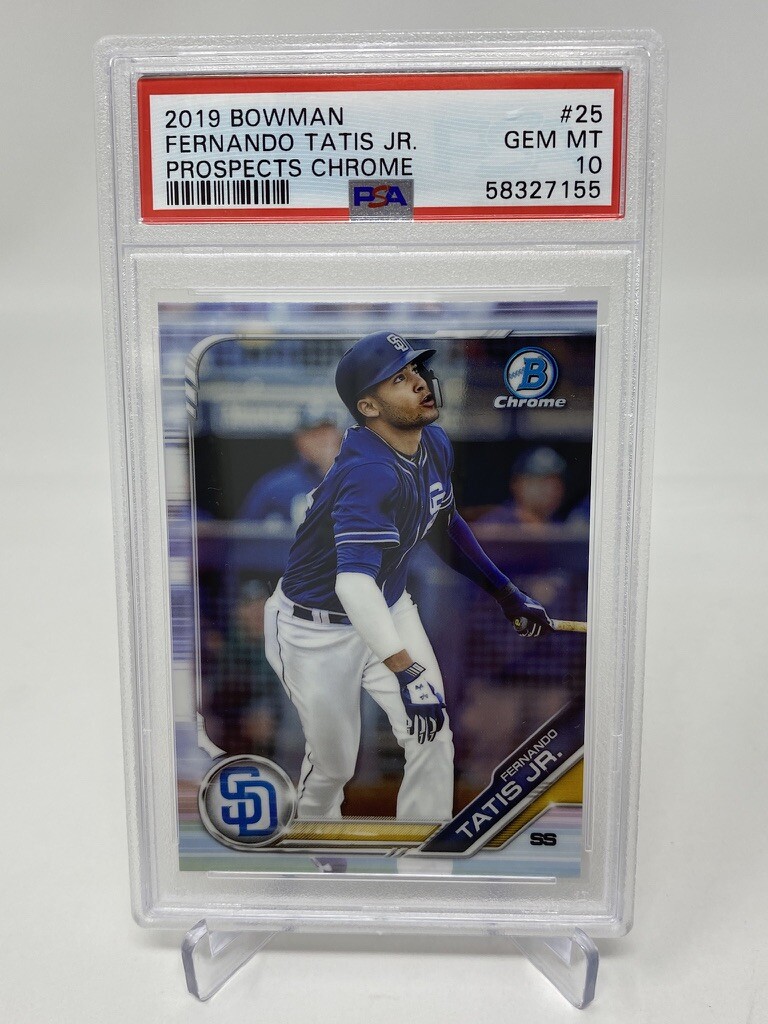 2019 Bowman Chrome #25 Fernando Tatis Jr. Rookie Card - PSA 10 view 9