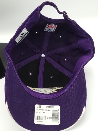 Cappello uomo Adidas Baltimore Ravens Adidas nuovo senza etichette cinturino posteriore viola - Foto 7 di 9
