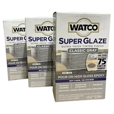 Watco Super Glaze Pour On High Gloss Classic Gray Epoxy (3 Pack) Z