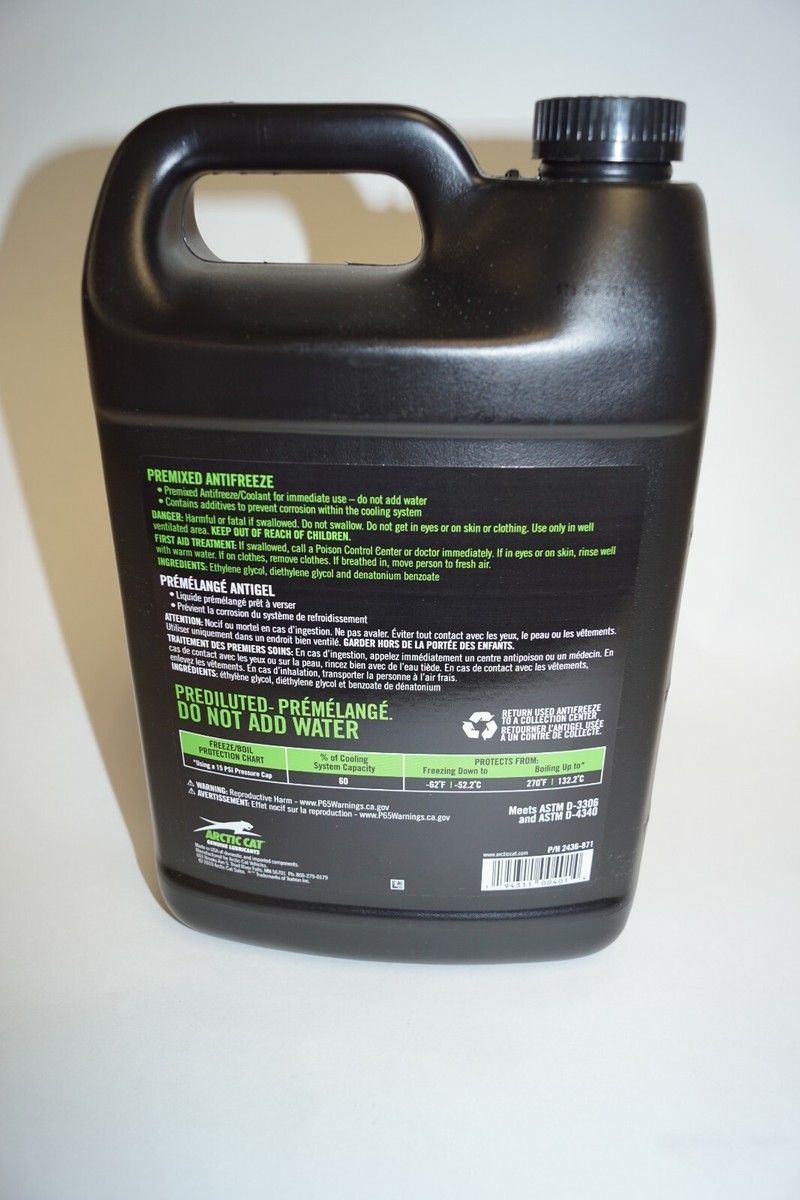 OEM Arctic Cat 60/40 Premixed Antifreeze Coolant 1 Gallon 6639-916