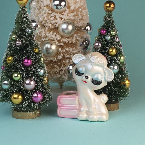 Kitsch Eyelash Poodle Puppy Dog Tooth Pick Holder - Picture 2 of 6