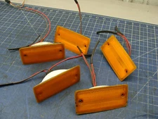 (5) AMBER SIDE MARKER CLEARANCE LIGHT PULL FROM INTERNATIONAL TRUCK 5"