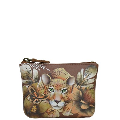 Anuschka SALE #1031-CLP-TAN  Cleopatra's Leopard - Tan ''Coin Pouch'' 4'' x 3'' NWT