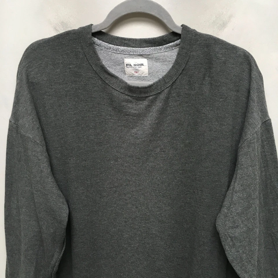 Fil Noir Mujer Gris Hombro Caído Cuello Redondo Polar Italia Pullover Sudadera M Foto 2 de 4