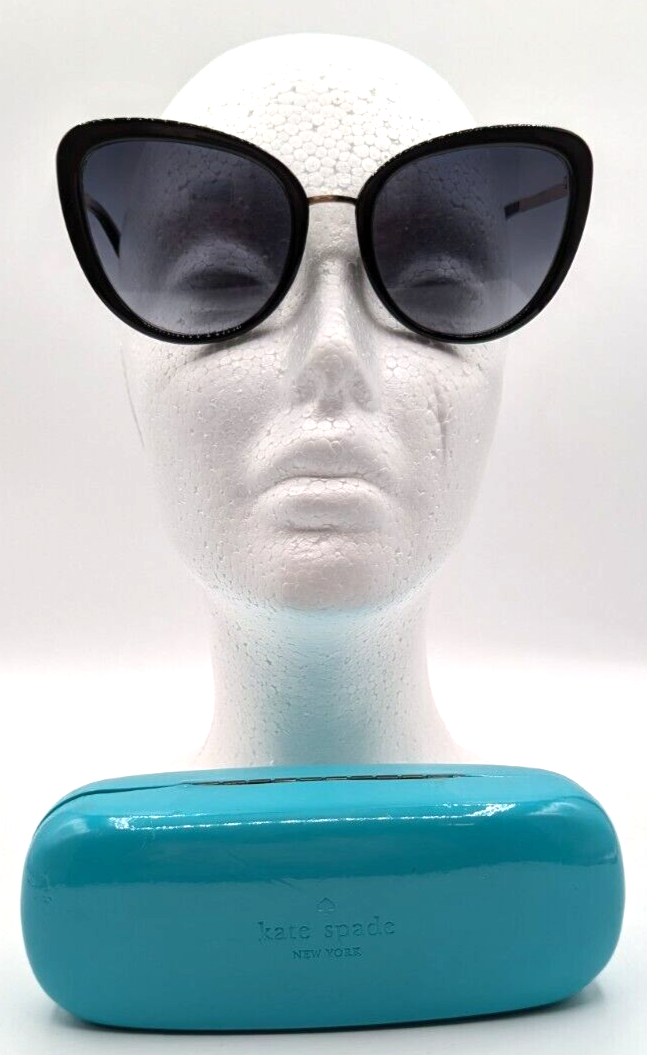 KATE SPADE SYDNEE/O/S 0807/9O Cat Eye Sunglasses Black Gray  display picture 1