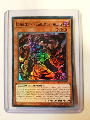 Yu-Gi-Oh! Karte Losgekettete Zwillinge-Aruha OP24-DE005 Super-Rare YU-GI-OH EX