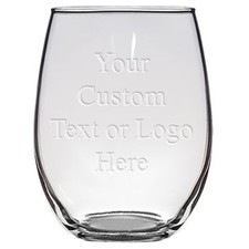Custom Monogrammed Personalized Stemless Wine Glass Bridesmaid Gifts Laser Etch