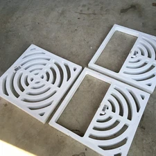 (LOT OF 3) 2-PROFLO 1/2 Grate & 1 Full Grate 9" X 9" Floor Drain Grates Only