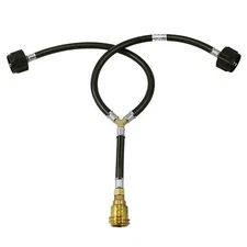 MCAMPAS Propane Y Splitter Hose Converter Adapter Universal Propane Tank QCC1...