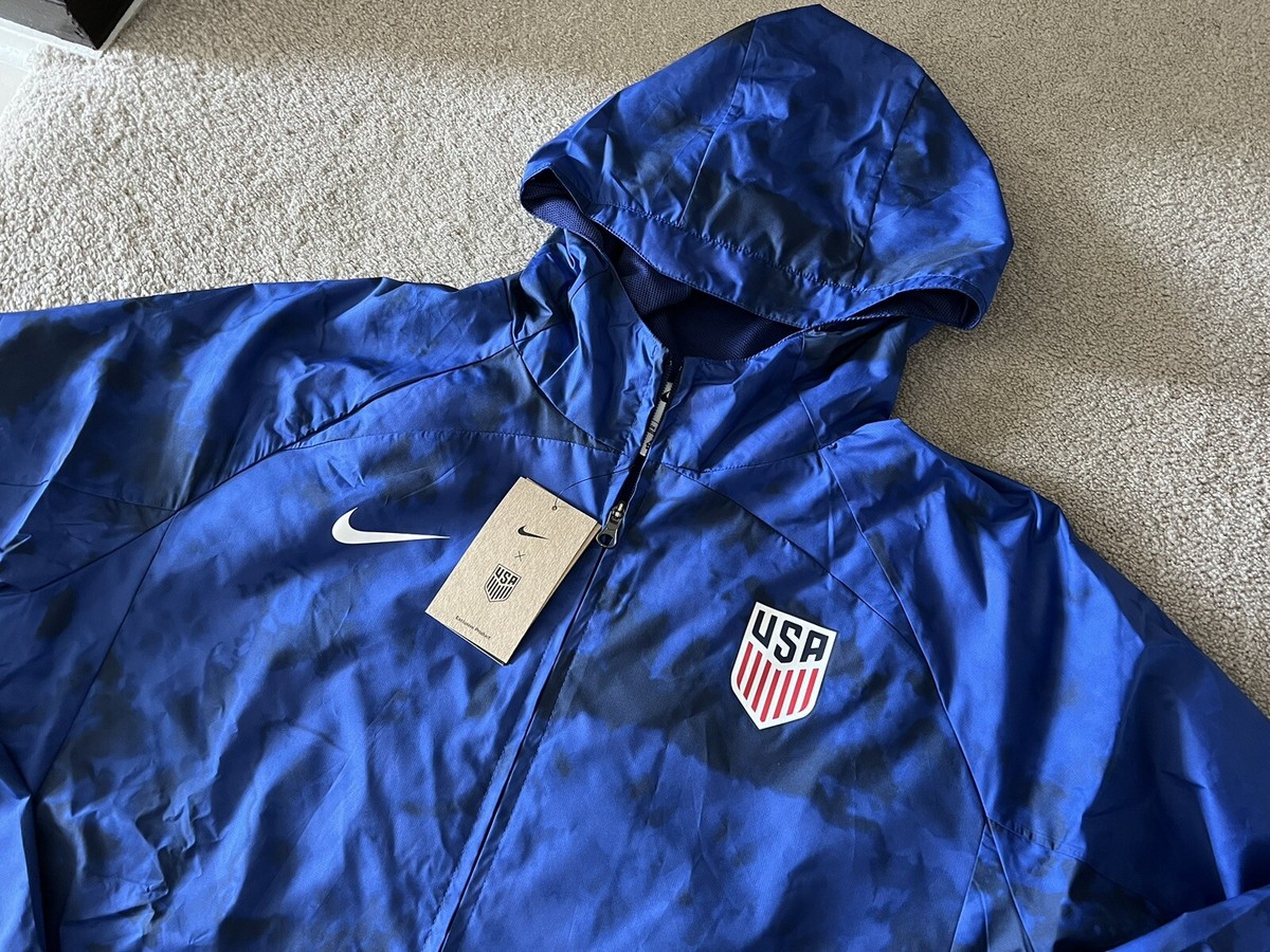 Nike Team USA Soccer Windbreaker Jacket Blue Men's Size XL Nike Team USA Soccer Windbreaker Jacket Blue Men's Size XL