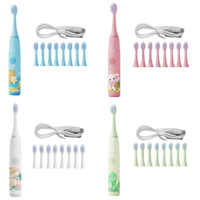 Electric Toothbrush with 6 Toothbrush Heads Toothbrush for Children