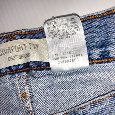 Levi's 560 Comfort Fit Tapered Leg Denim Blue Jeans Men's Measured