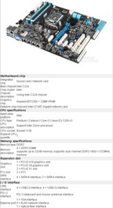 FOR   P9D-C/4L DDR3 1150Pin Single-Channel Server Motherboard Test 100% #WD8