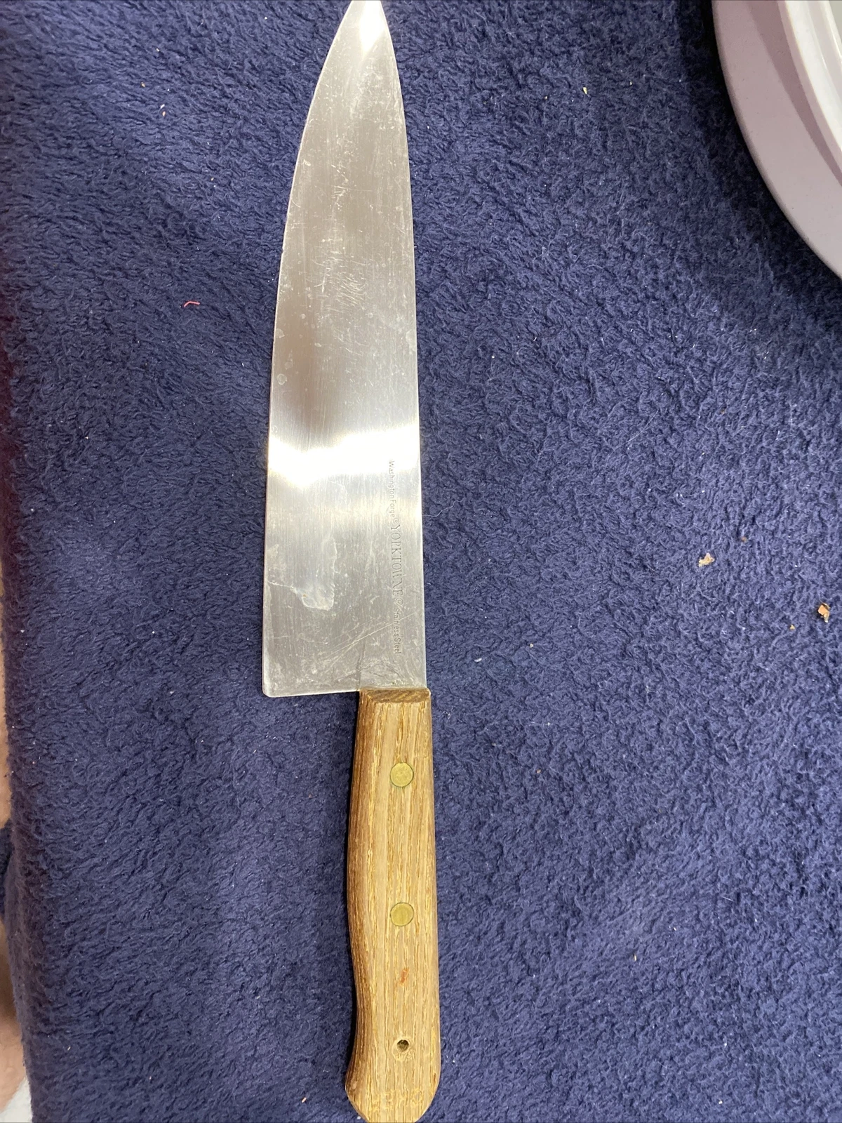 Vintage Washington Forge Yorktowne Stainless Chef Knife-Wood Handle-13" Long