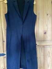 Emporio Armani Navy Long Jacket / Gillet Size Uk 10