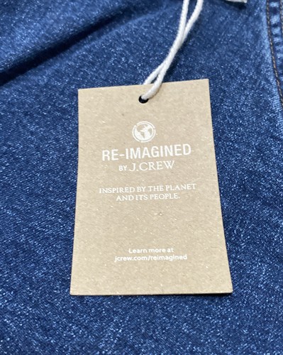 J Crew Women’s Medium Wash High Waist Raw Hem Slim Wide Leg Jeans Sz 30 NWT - Picture 6 of 10