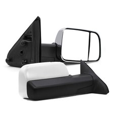 Pair Towing Mirrors For 2003-2009 Dodge Ram 2500 3500 Truck Manual Flipup Chrome Pair Towing Mirrors For 2003-2009 Dodge Ram 2500 3500 Truck Manual Flipup Chrome