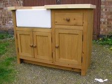    belfast sink units,pine  worktops+free sink    