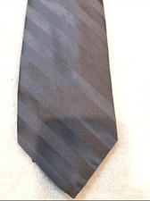 BROOKS BROTHER Silk Gray On Gray Striped Design Tie BRAND NEW