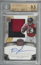 DEVONTA FREEMAN 2014 CROWN ROYALE SILHOUETTE PATCH AUTO RC /249 BGS 9.5 POP 1/1
