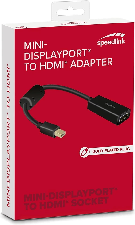 Speedlink mini Displayport auf HDMI vergoldet Full HD Audio Video Kabel Notebook - Bild 3 von 4