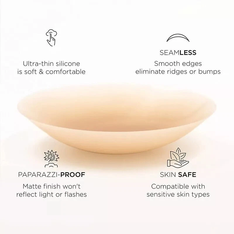 Cubiertas para pezones InvisiShields The ULTIMATE adhesivo adhesivo de silicona pasteles para pezones - Imagen 4 de 4