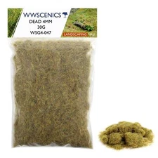 WWS | 4mm Dead Static Grass | CHOOSE SIZE |  Model Scenery Material