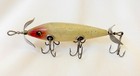 Vintage Heddon's Dowagiac Wood Painted Minnow Fishing Lure 'bait' Glass Eyes