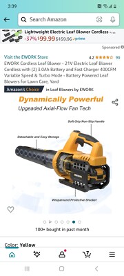 Ework Cordless Leaf Blower