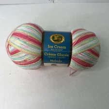 (1 Skein) Lion Brand Yarn 922-206AJ Ice Cream Big Scoop Baby Yarn, Tutti Frutti
