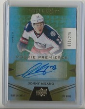 2016 2016-17 Upper Deck Trilogy Rookie Auto #112 Sonny Milano 050/275 Columbus