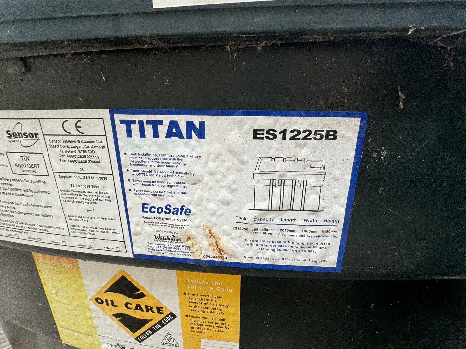 bunded oil tank eBay