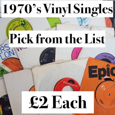 70er Jahre Vinyl Singles ~ Pop Hits - Wählen Sie aus 80 Schallplatten (alle anständigen Spielzustand)