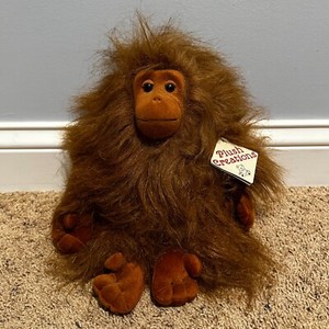 NEW Vtg 1988 Plush Creations Inc Realistic Ollie The Orangutan Monkey Ape Shake