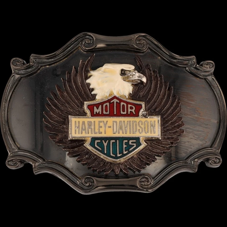 New Harley Davidson Motorcycle 75th Eagle B&S Logo 1970s NOS Vintage Belt Buckle - Image 4 of 4