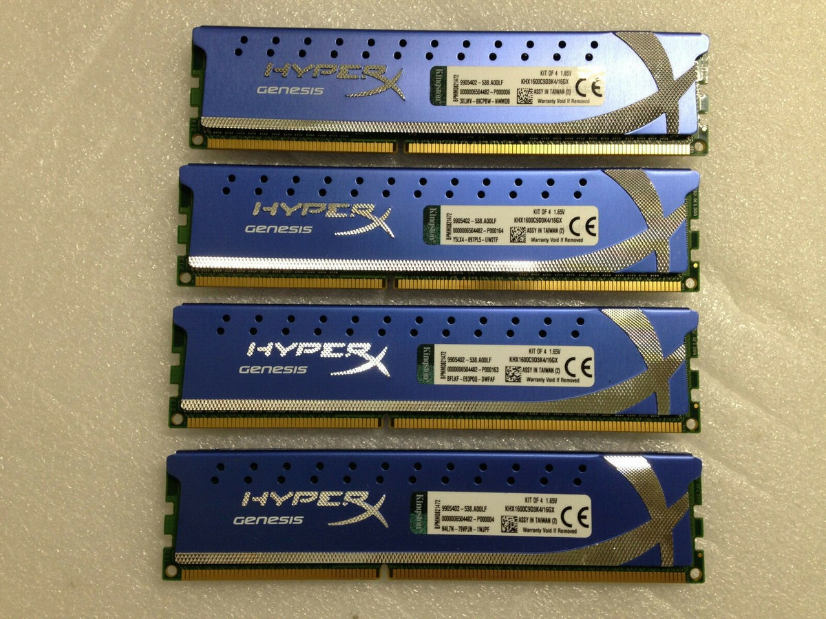 Lots 4x4GB 16GB Kingston HyperX KHX1600C9D3K4/16GX DDR3 1600HMz