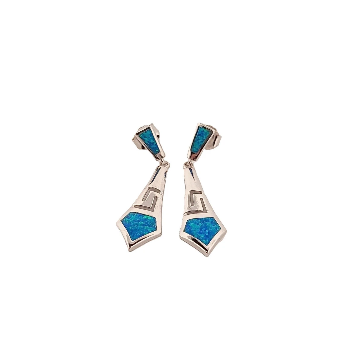 TOUPOP Orecchini Pendenti In Argento Sterling 925 Con Opale: Design Chiave Di Violino E Cuore, Ipoallergenici