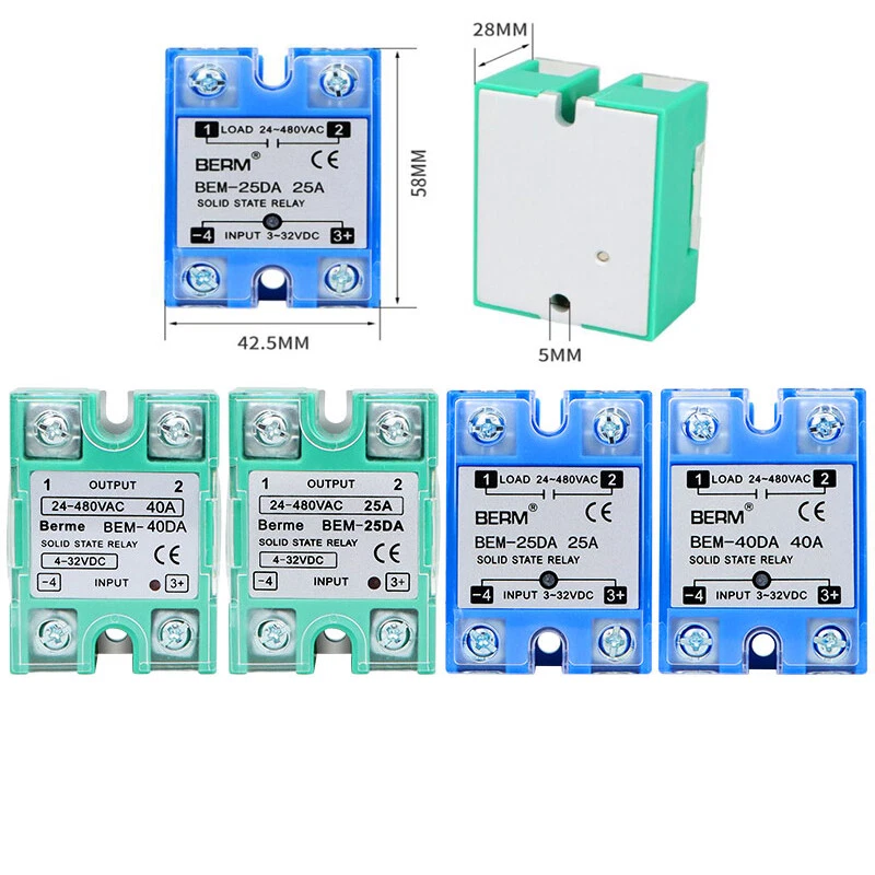 SSR Solid State Relay 10A - 100A Single Phase 4-32V DC / 4-32V DC 24-480V AC - Image 2 of 4