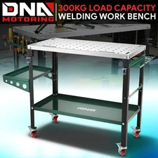 1200 LBS Zinc Plated Carbon Steel Portable Workbench Welding Table w/ 4 Casters