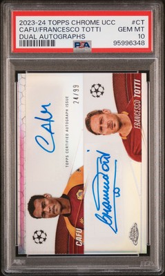 PSA 10 2023-24 Topps Chrome UEFA Dual Auto #DA-CT Cafu/Francesco 