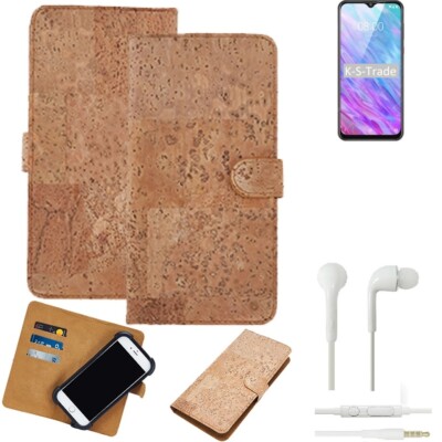 FÜR ZTE Blade 20 Smart + EARPHONES HÜLLE TASCHE KORK CORK ETTUI SCHUTZ COVER
