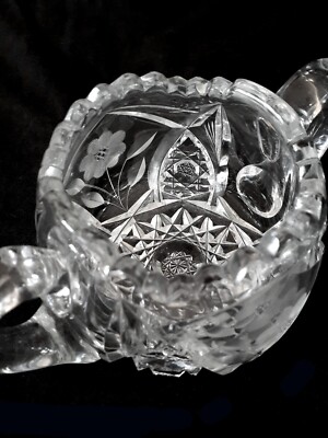 American brilliant cut crystal sugar bowl early 1900', 6.5 inches
